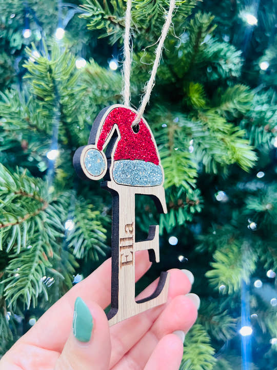 Elf ‘Initial’ Christmas Tree Decoration craft product