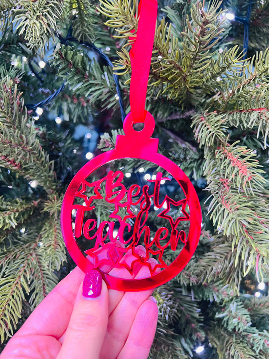 Best Teacher - Christmas Tree Decoration craft product