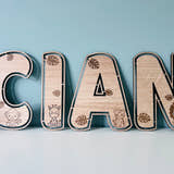 Load image into Gallery viewer, Jungle Themed Wall Letters craft product