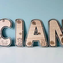 Load image into Gallery viewer, Jungle Themed Wall Letters craft product