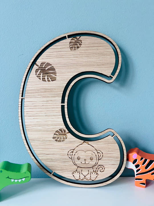 Jungle Themed Wall Letters craft product