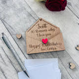 Load image into Gallery viewer, Personalised 40th Birthday Gift - Reasons Why I Love You Box - Custom Engraved Wooden Tokens for Him or Her