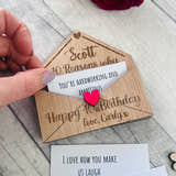 Load image into Gallery viewer, Personalised 40th Birthday Gift - Reasons Why I Love You Box - Custom Engraved Wooden Tokens for Him or Her