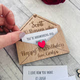 Load image into Gallery viewer, Reasons why I love you – personalised oak envelope