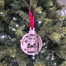 Load image into Gallery viewer, Gamer - 'Any Name' Christmas Tree Decoration craft product