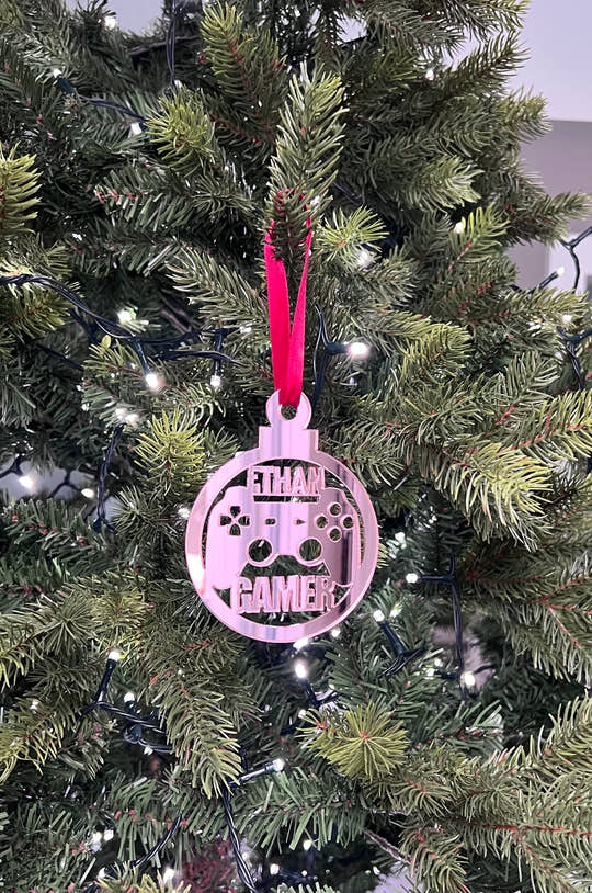 Gamer - 'Any Name' Christmas Tree Decoration craft product