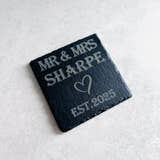 Load image into Gallery viewer, Mr & Mrs Slate Coasters craft product