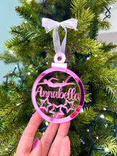Load image into Gallery viewer, Swimmer - 'Any Name' Christmas Tree Decoration (more colours available)