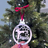 Load image into Gallery viewer, Karate Girl - 'Any Name' Christmas Tree Decoration