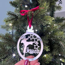 Load image into Gallery viewer, Karate Girl - 'Any Name' Christmas Tree Decoration