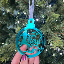 Load image into Gallery viewer, Footballer - 'Any Name' Christmas Tree Decoration craft product
