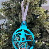 Load image into Gallery viewer, Snowboarder - 'Any Name' Christmas Tree Decoration craft product