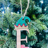 Load image into Gallery viewer, Elf ‘Initial’ Christmas Tree Decoration craft product