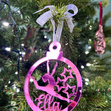 Load image into Gallery viewer, Gymnast - 'Any Name' Christmas Tree Decoration craft product