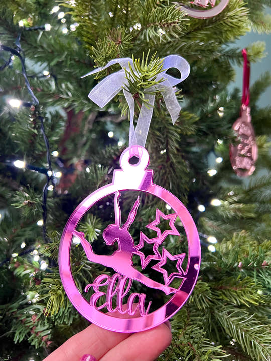 Gymnast - 'Any Name' Christmas Tree Decoration craft product