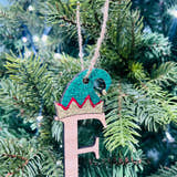 Load image into Gallery viewer, Elf ‘Initial’ Christmas Tree Decoration craft product