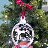 Load image into Gallery viewer, Karate Girl - 'Any Name' Christmas Tree Decoration