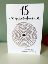 Load image into Gallery viewer, Lyrics Anniversary Card