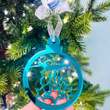 Load image into Gallery viewer, Swimmer - 'Any Name' Christmas Tree Decoration (more colours available)