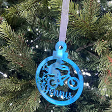 Load image into Gallery viewer, BMX 'Any Name' Christmas Tree Decoration craft product