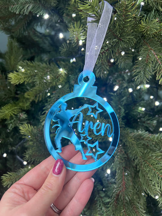 Karate Boy - 'Any Name' Christmas Tree Decoration