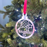 Load image into Gallery viewer, Tennis - 'Any Name' Christmas Tree Decoration craft product