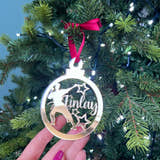 Load image into Gallery viewer, Karate Boy - 'Any Name' Christmas Tree Decoration