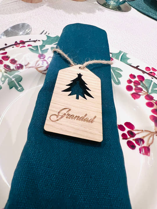 Christmas Tree Name Place Table Settings craft product