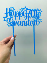 Load image into Gallery viewer, 70th Birtbday Blue Cake Topper