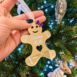 Load image into Gallery viewer, Personalised Gingerbread Lady Christmas Decoration