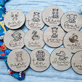 Load image into Gallery viewer, Baby Milestone Discs - Jungle craft product