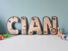 Load image into Gallery viewer, Jungle Themed Wall Letters
