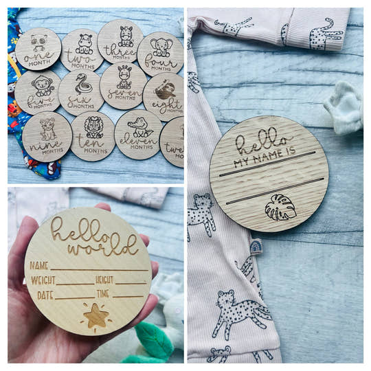 Baby Milestone Discs - Jungle craft product