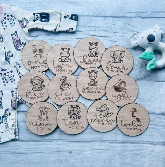 Set of 12 Bay Milestone Discs