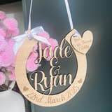 Load image into Gallery viewer, Personalised Wedding Horseshoe Keepsake – Lucky Charm for the Bride