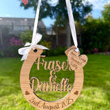 Load image into Gallery viewer, Personalised Wedding Horseshoe Keepsake – Lucky Charm for the Bride