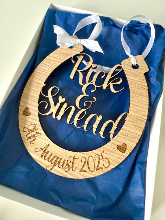 Personalised Wedding Horseshoe Keepsake – Lucky Charm for the Bride
