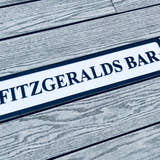 Load image into Gallery viewer, Personalised bar name sign mounted on outdoor wall, perfect for home bar, man cave, or garden pub decor