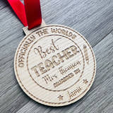 Load image into Gallery viewer, 'Best Teacher' Medal craft product