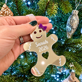 Load image into Gallery viewer, Personalised Gingerbread Lady Christmas Decoration