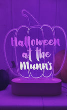 Load and play video in Gallery viewer, Personalised Pumpkin LED Light up stand