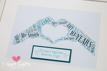 Load image into Gallery viewer, Celebration Word Art Print - Print Only or Framed