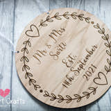 Load image into Gallery viewer, Personalised Oak Wedding Day Sign - Mr & Mrs