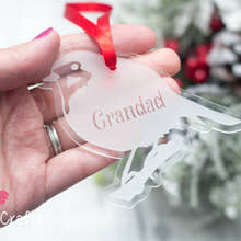 Load image into Gallery viewer, Robin In Memory Personalised Tree Decoration craft product