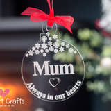 Load image into Gallery viewer, Snowflake Bauble In Memory Personalised Tree Decoration craft product