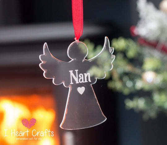 Angel In Memory Personalised Tree Decoration craft product