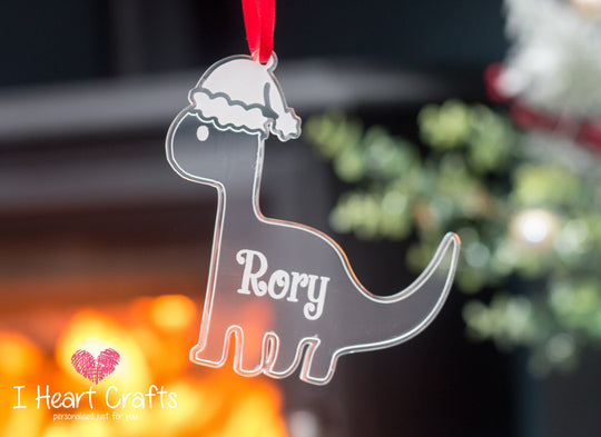 Dinosaur Personalised Tree Decoration craft product