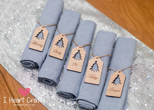 Stag / Reindeer Name Place Table Settings craft product