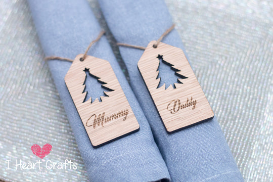 Christmas Tree Name Place Table Settings craft product