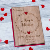 Load image into Gallery viewer, 'Happy Valentine's Day' - wooden Valentines Card craft product